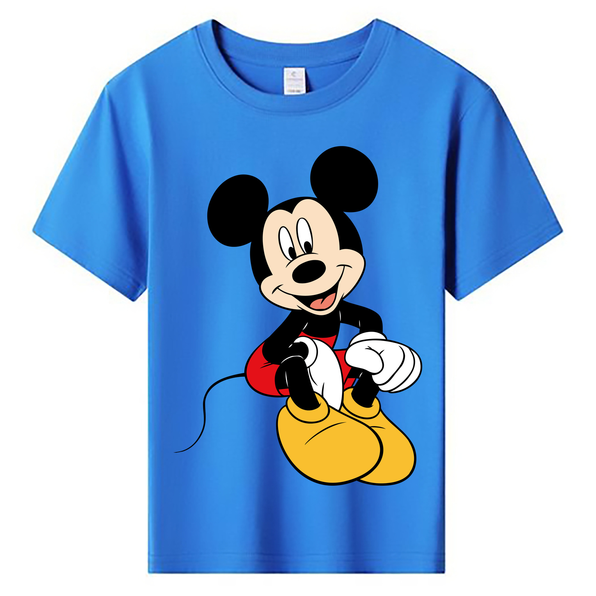ミッキーマウス Mickey Mouse 綿100％キッズTシャツ（フロントプリント）